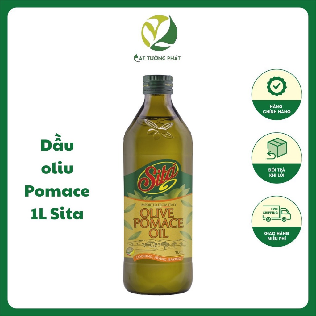 Dầu Oliu Pomace Sita 1L Nhập Khẩu Ý, Dầu Oliu Nguyên Chất 1L Ý