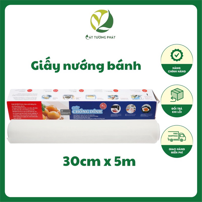 Giấy Nướng chống dính Moriitalia 30cm x 5m