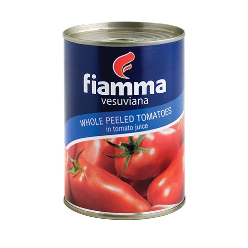 Cà chua nguyên trái lột vỏ Fiamma 400g - Whole Peeled Tomatoes 