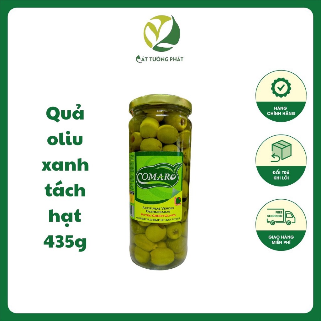 Quả oliu xanh tách hạt Comaro 435g nhập khẩu Tây Ban Nha