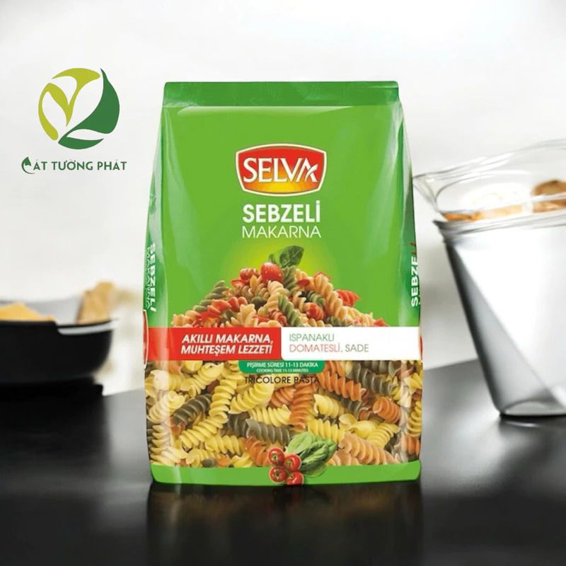 Nui Xoắn Rau Củ Selva 350g - Tricolore Pasta